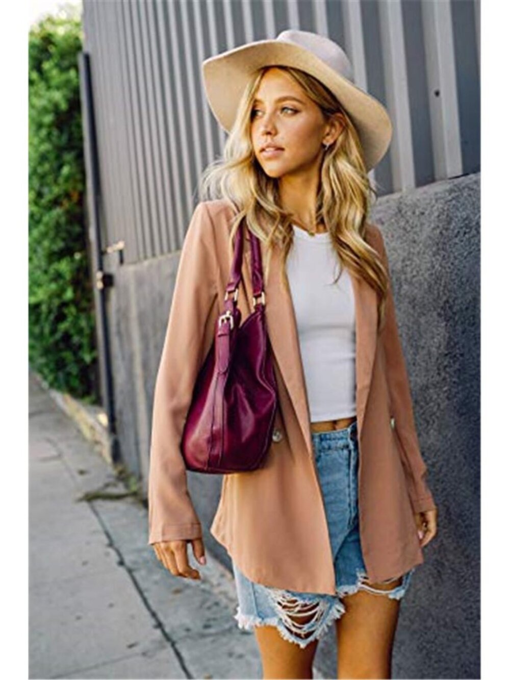 Medium Faux Leather Hobo Shoulder Bag Zip Top Handbag Tote Purse Everyday Carry - Picture 2 of 6